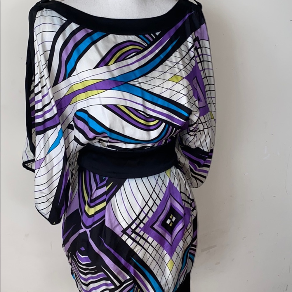 Geometric Silk Dress - Picture 2 of 3